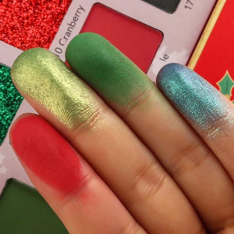 Merry Gift Green Makeup Palette 18 Colors Eyeshadow 27g