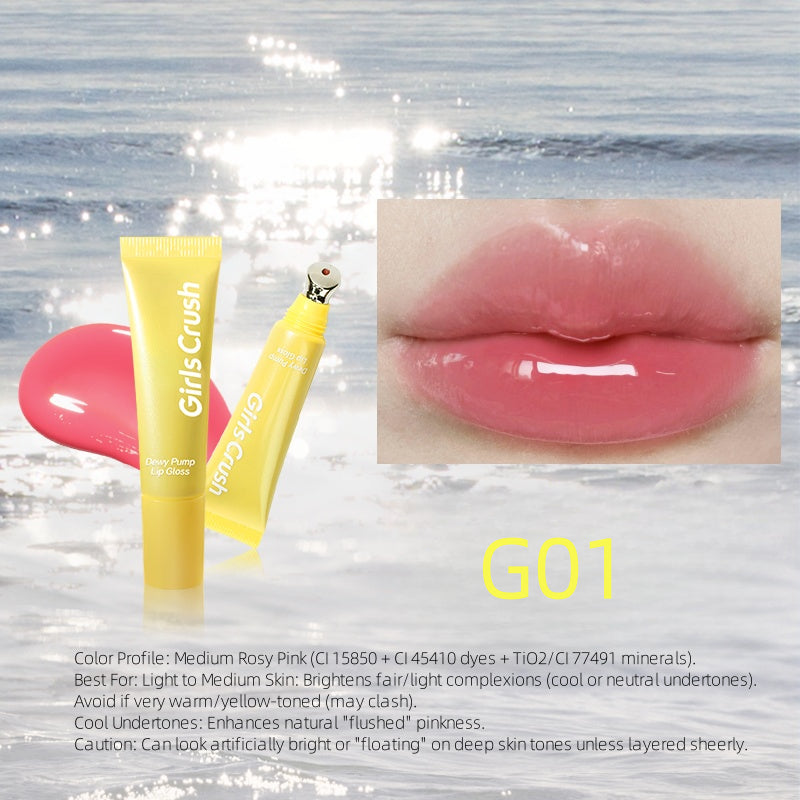 GirlsCrush Dewy Pump Lip Gloss 12ml