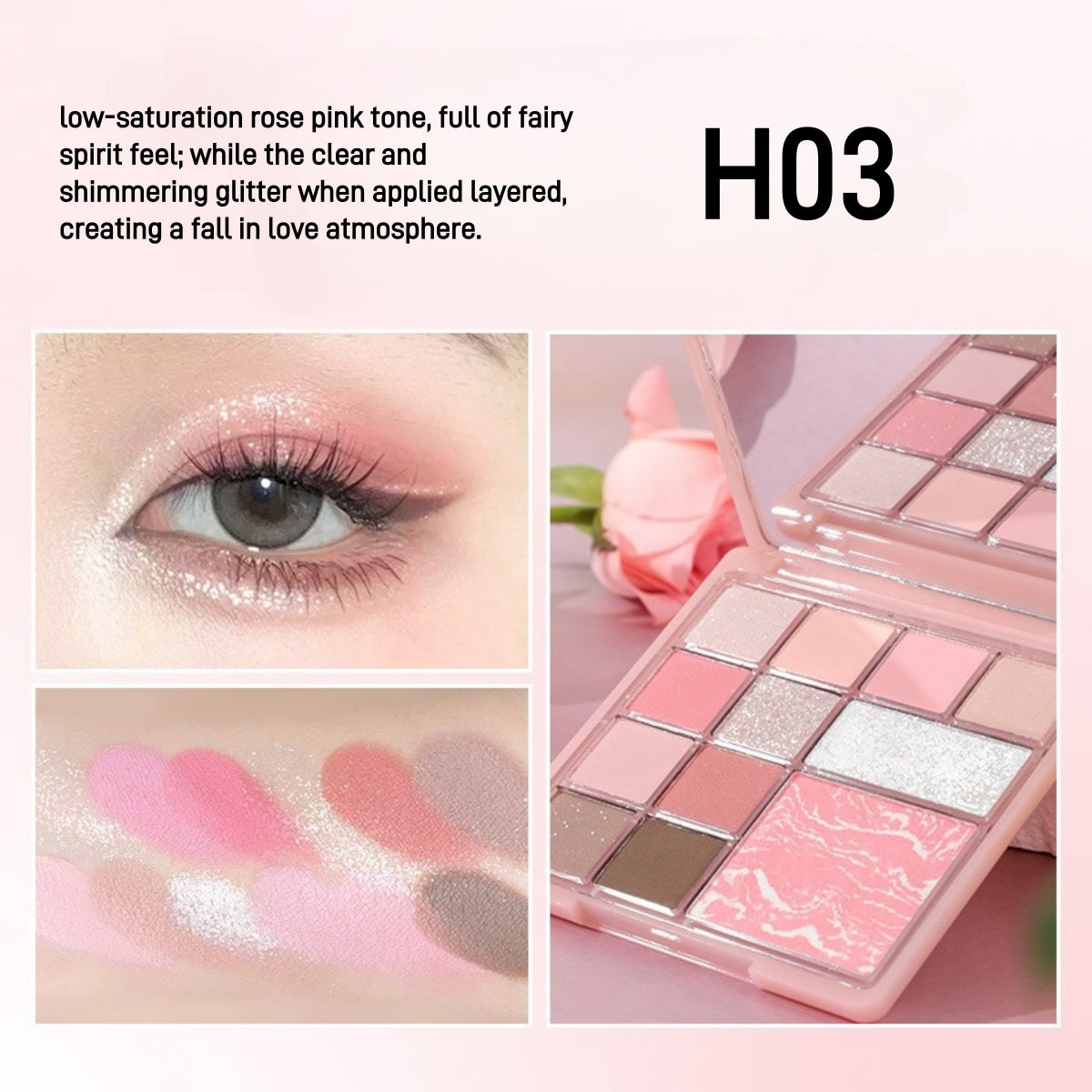 Floral Comprehensive Powder Palette 12 Colors 15g