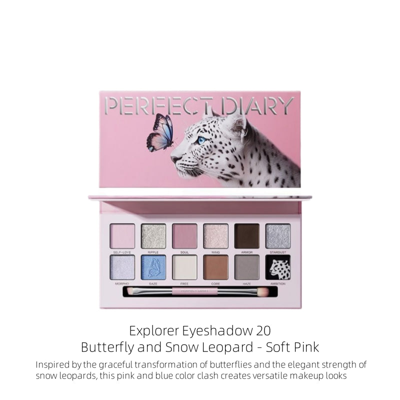 Explorer Eyeshadow 20 Butterfly and Snow Leopard - Soft Pink 14g