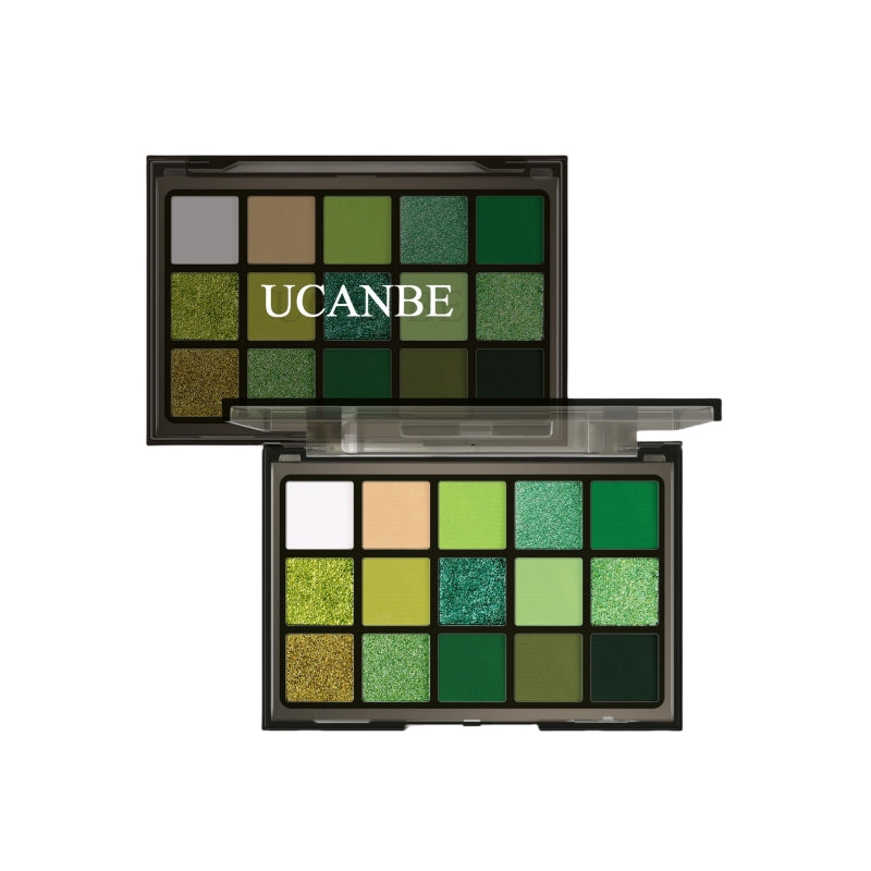 15 Colors Eyeshadow Palette Green Forest 10.8g