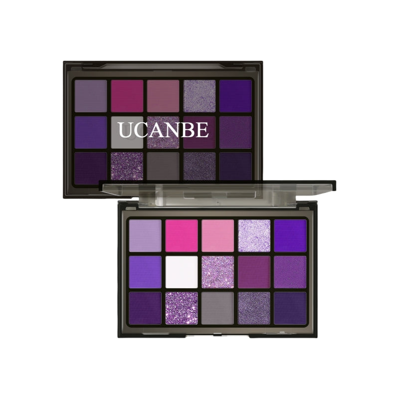 15 Colors Eyeshadow Palette Purple Witch 10.8g