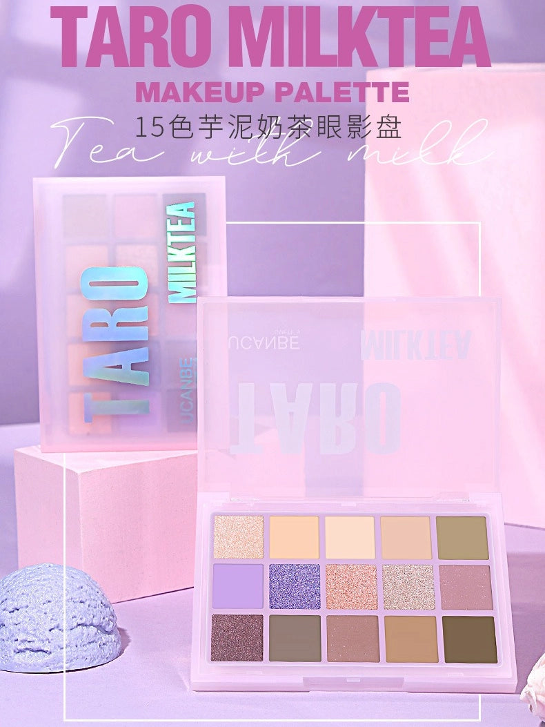 15 Colors Eyeshadow Palette Taro Milktea 10.8g