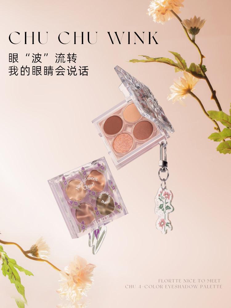 Flortte Nice To Meet Chu 4-Color Eyeshadow Palette FLT0F8 - Chic Decent
