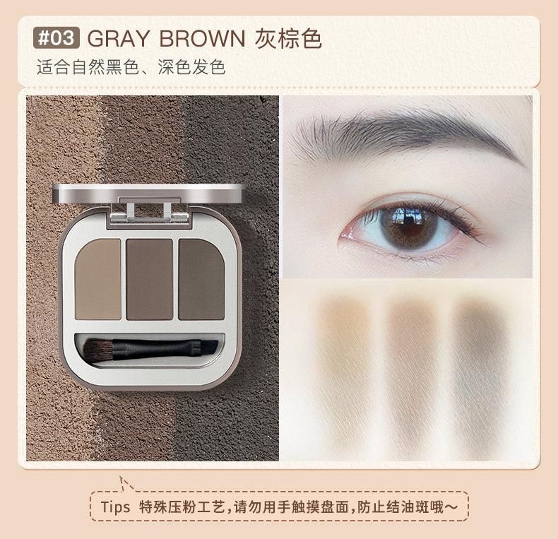 【NEW! 06】Judydoll Modeling 3-color Eyebrow Powder JD078 - Chic Decent