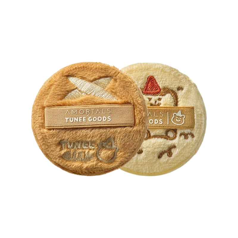 Amortals X TUNEE GOODS Round Shaped Loose Powder Puffs*2