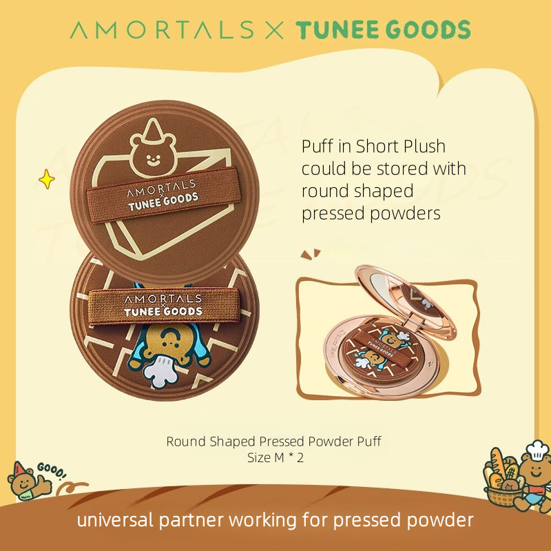 Amortals X TUNEE GOODS Round Shaped Pressed Powder Puff