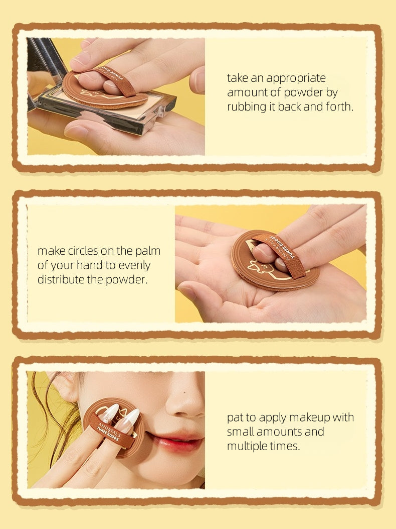 Amortals X TUNEE GOODS Round Shaped Pressed Powder Puff