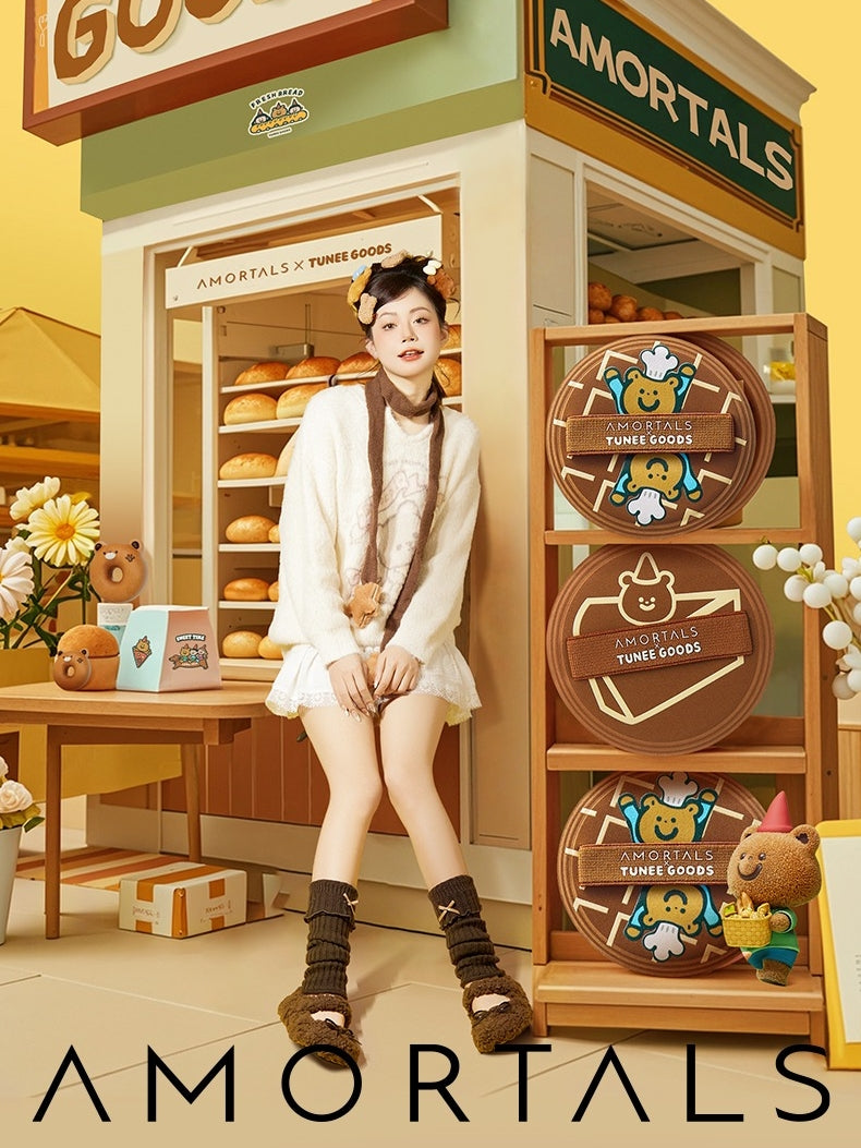 Amortals X TUNEE GOODS Round Shaped Pressed Powder Puff