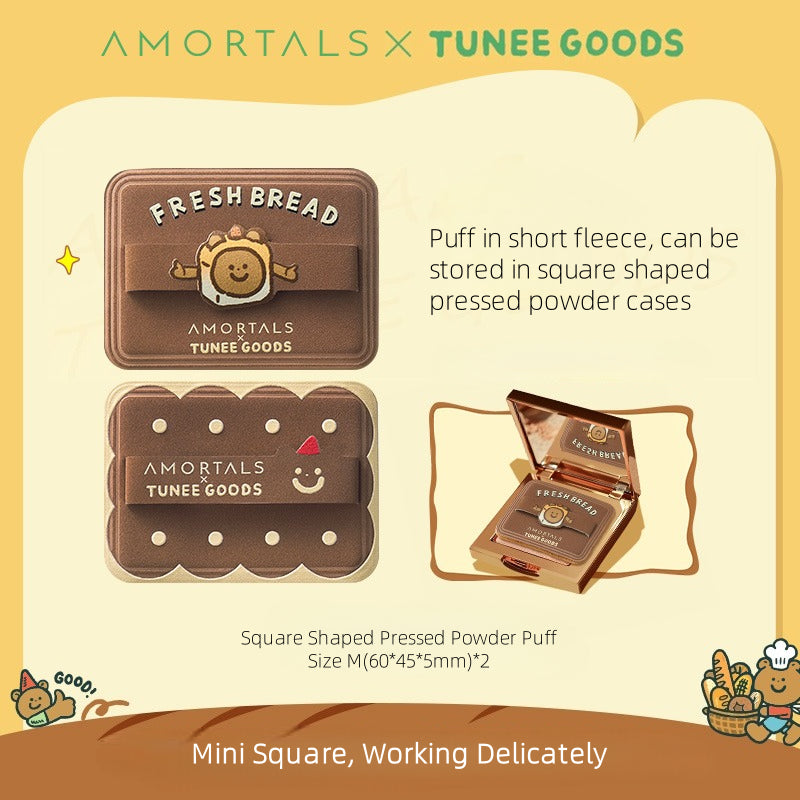 Amortals X TUNEE GOODS Square Shaped Pressed Powder Puff