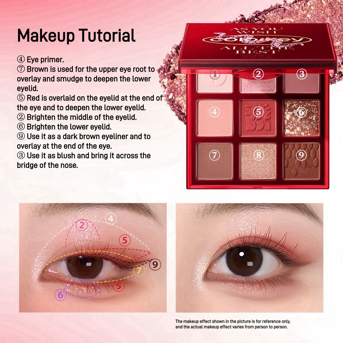 Colorkey Nine Shades Eyeshadow Palette CNY Lucky Snake 13.5g