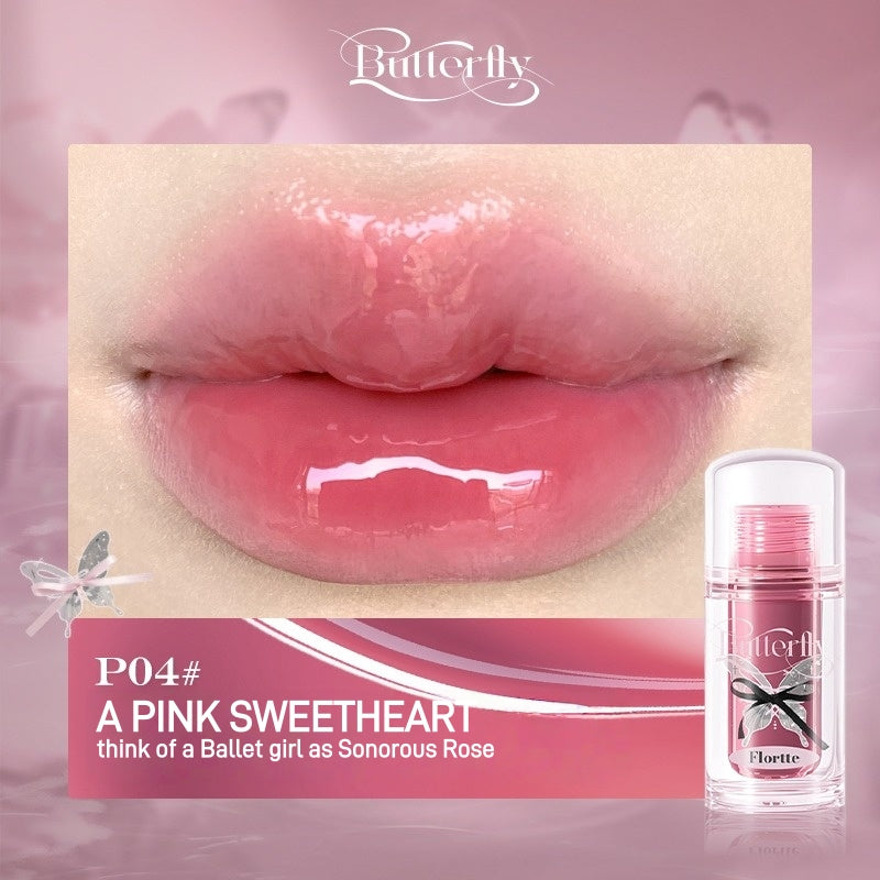 Flortte Twin Butterfly Series Lip Serum Twin P 1.9g