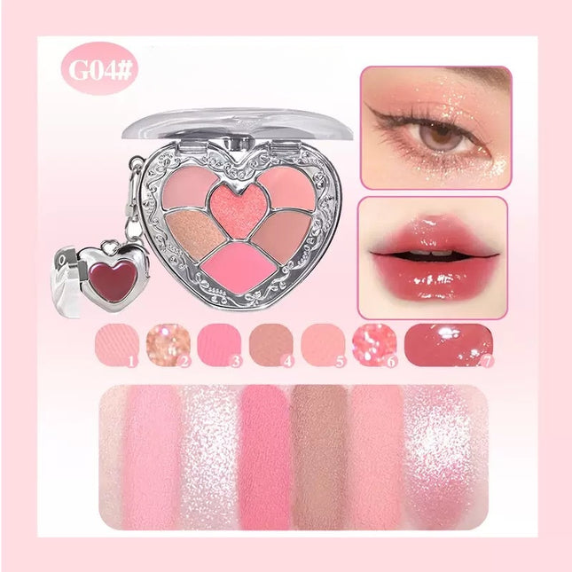 GOGOTALES - Heart 2 Heart Lip Jelly Eyeshadow Palette 6.5g