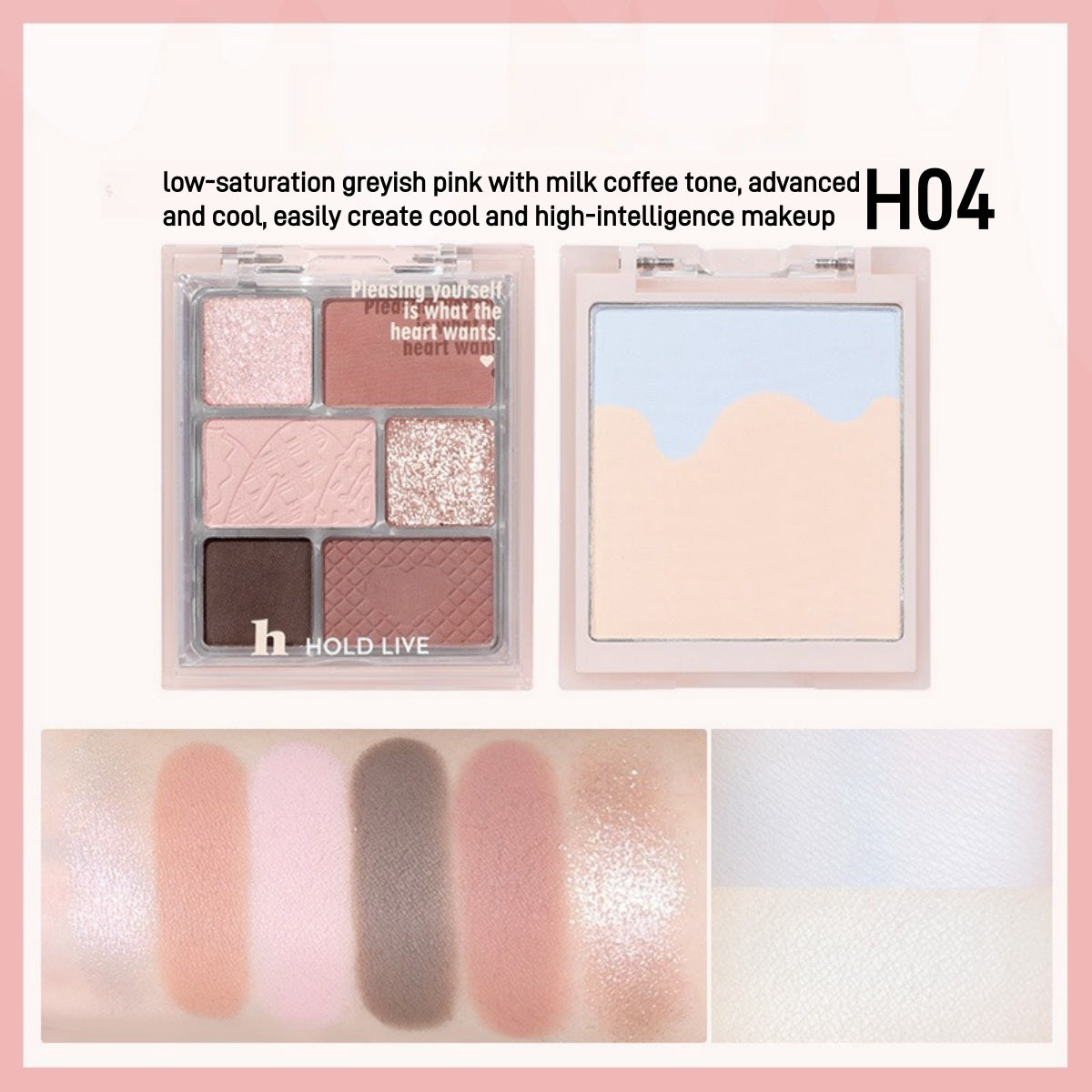 HOLD LIVE 3 in 1 Face Palette Powder Blusher Eyeshadow 16g