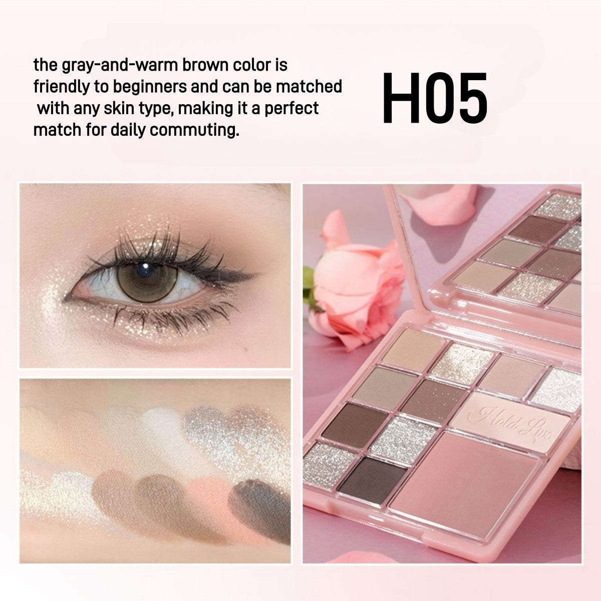 HOLD LIVE Floral Comprehensive Powder Palette 12 Colors 15g