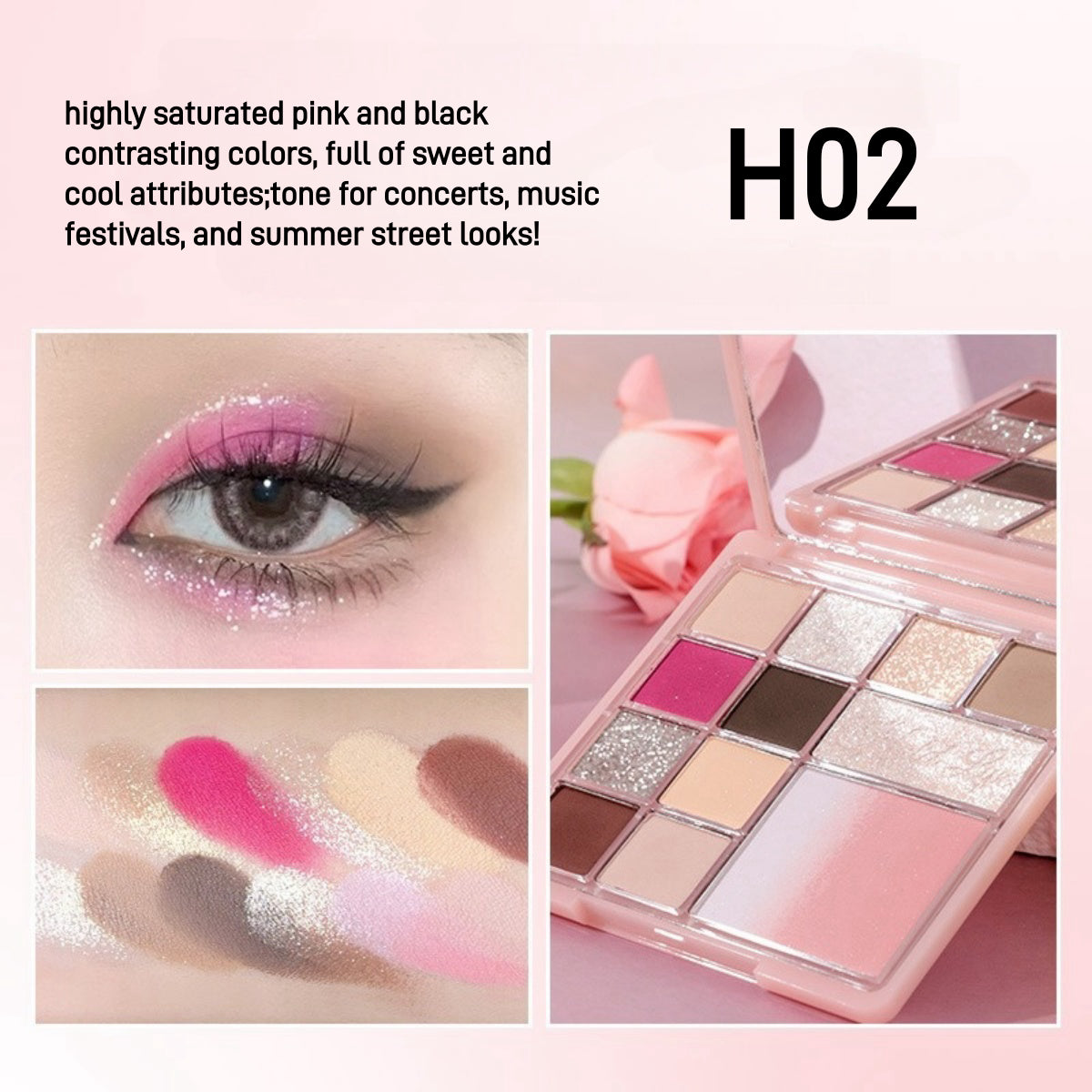 HOLD LIVE Floral Comprehensive Powder Palette 12 Colors 15g