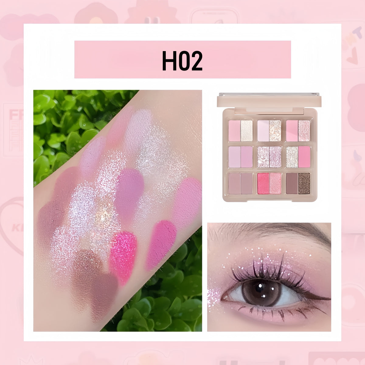 HOLD LIVE Secret Garden Eyeshadow Palette 18 Colors 12.6g