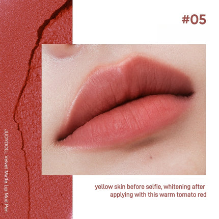 Judydoll -  Velvet Matte Lip Mud Pen 2.3g