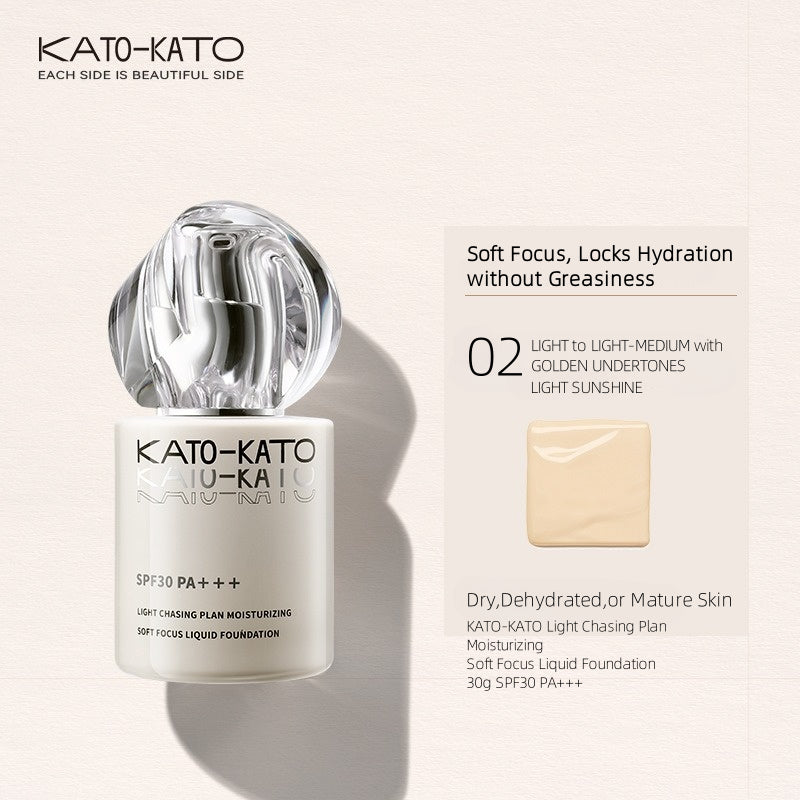 KATO-KATO Light Chasing Plan Moisturizing Soft Focus Liquid Foundation 30g SPF30 PA+++