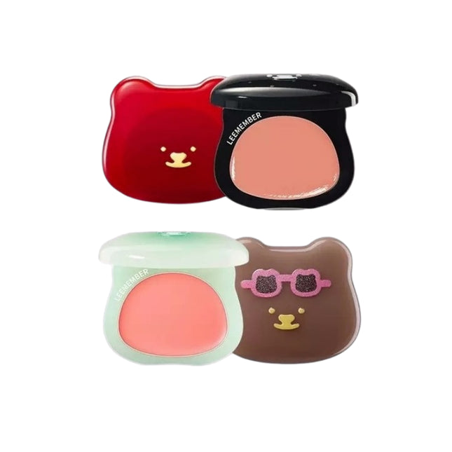 LEEMEMBER - Purple Floral Bear Hydrating Cream Blush 4g