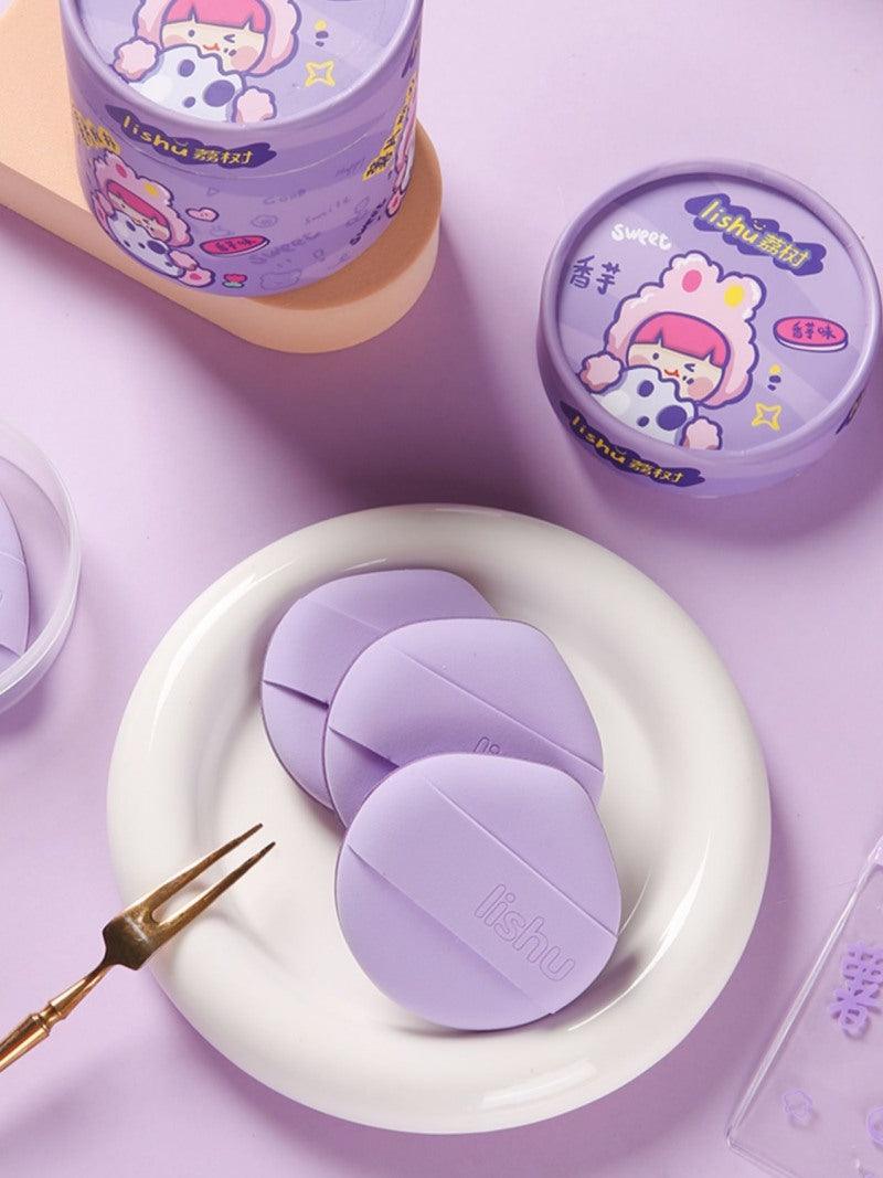 LISHU Chips Bucket Rubycell Makeup Puff Violet