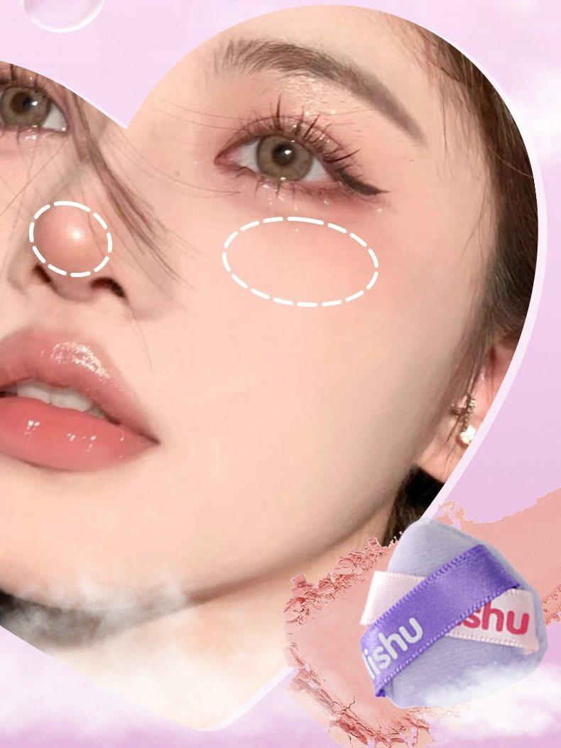 LISHU Flocked Mini Powder Puff