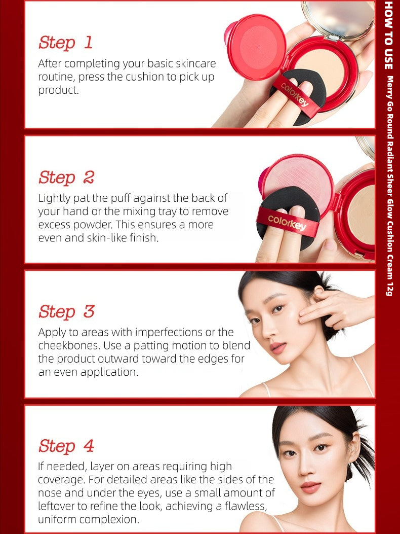 Colorkey - Merry Go Round Radiant Sheer Glow Cushion Cream 12g