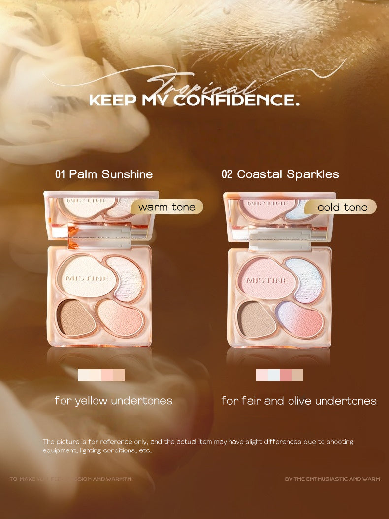 Mistine Thai Latte Blush Contour Palette 12g