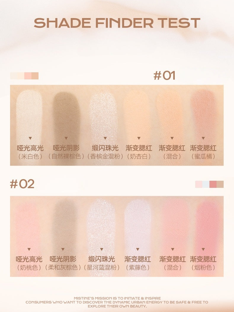 Mistine Thai Latte Blush Contour Palette 12g