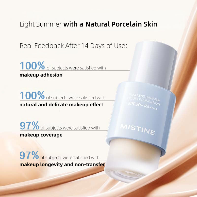 Mistine Pureness Shimmer Liquid Foundation SPF50+ PA++++ 30g