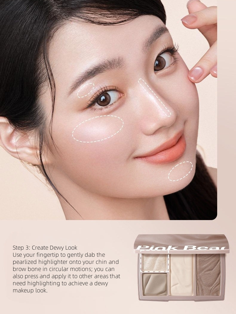 Pink Bear Handy Contouring Powder Palette 10g