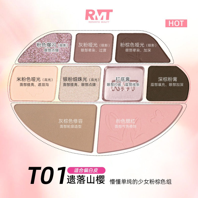 Romantic Beauty Floral Comprehensive Makeup Palette 14g