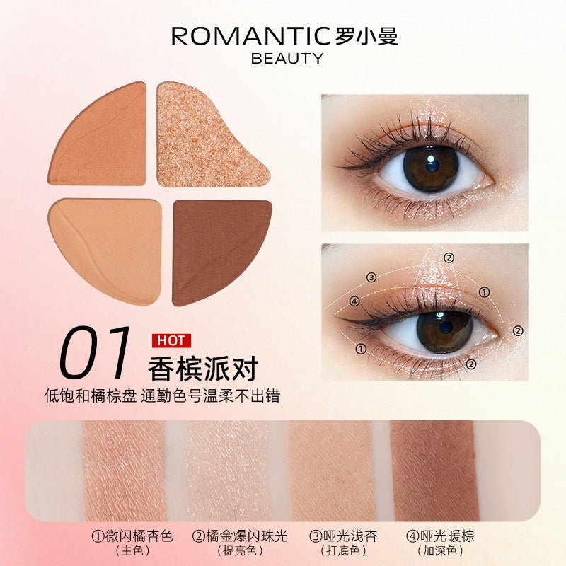 Romantic Beauty Four Color Eyeshadow 2g