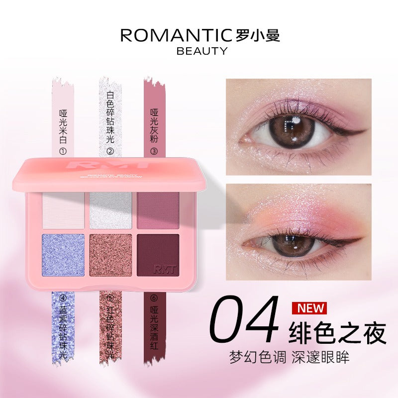 Romantic Beauty Six Color Eyeshadow 6g