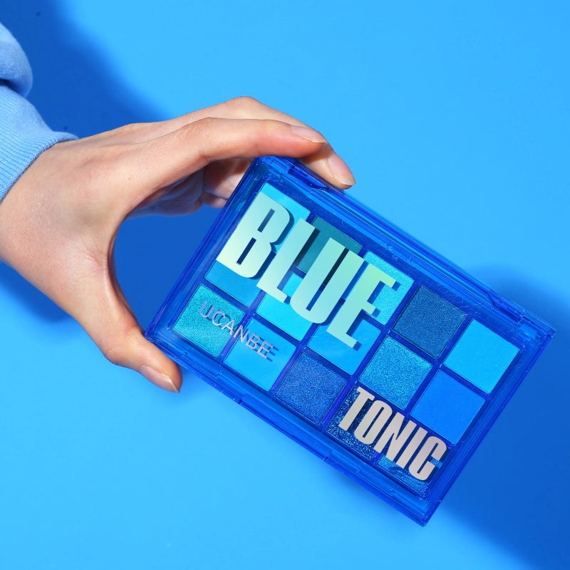 15 Colors Eyeshadow Palette Blue Tonic 10.8g