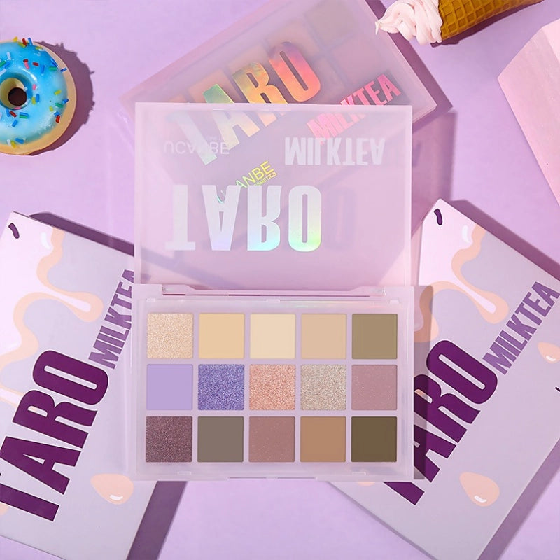 15 Colors Eyeshadow Palette Taro Milktea 10.8g