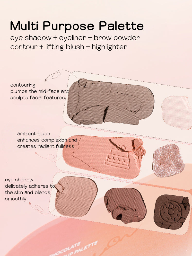 UNNY CLUB Pink Chocolate Sculpting Face Makeup Palette 9.5g