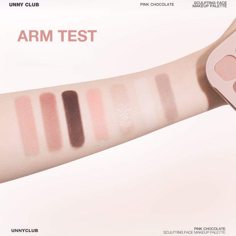 UNNY CLUB Pink Chocolate Sculpting Face Makeup Palette 9.5g