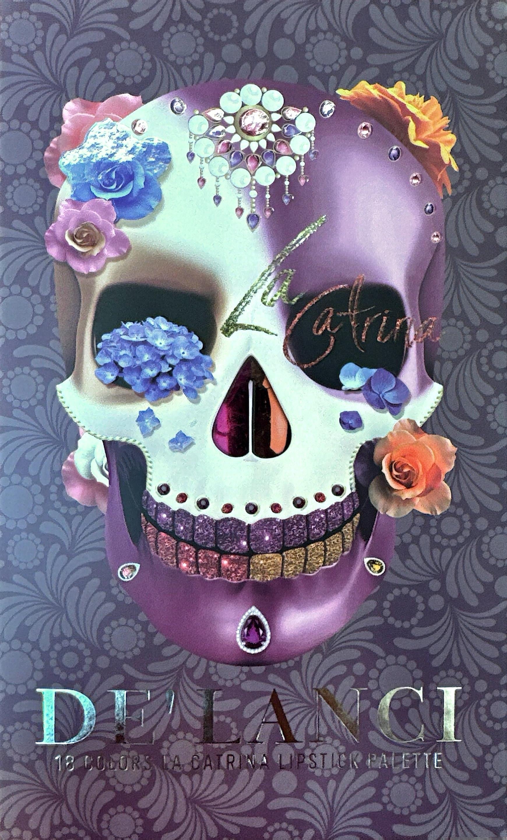DE'LANCI 18 Colors La Catrina Lipstick Palette 16.8g