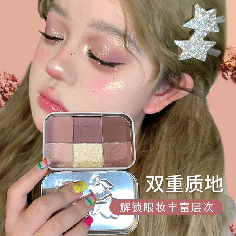 YIGUDIGU Candy Box Tea Party 6 Colors Eye Palette 18g