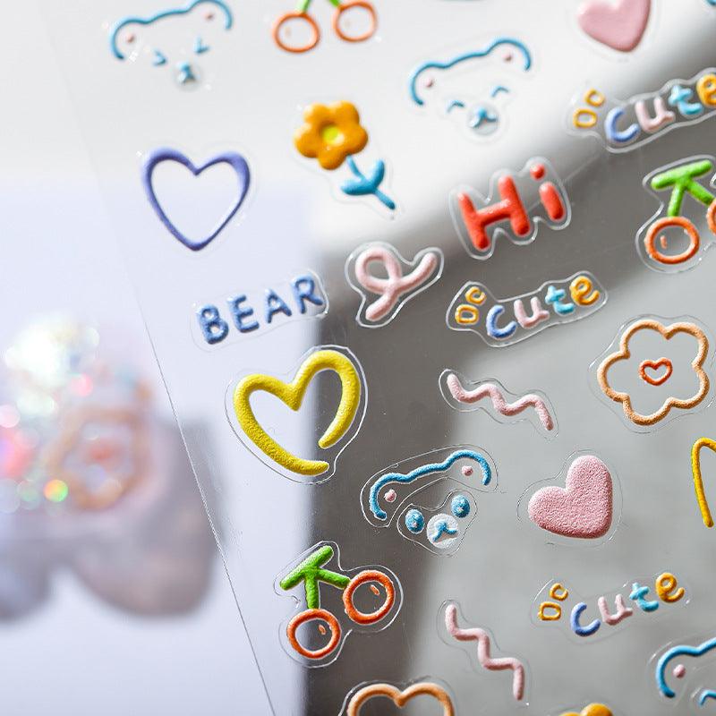 DIY Nail Stickers Nail Art MN072F - Chic Decent