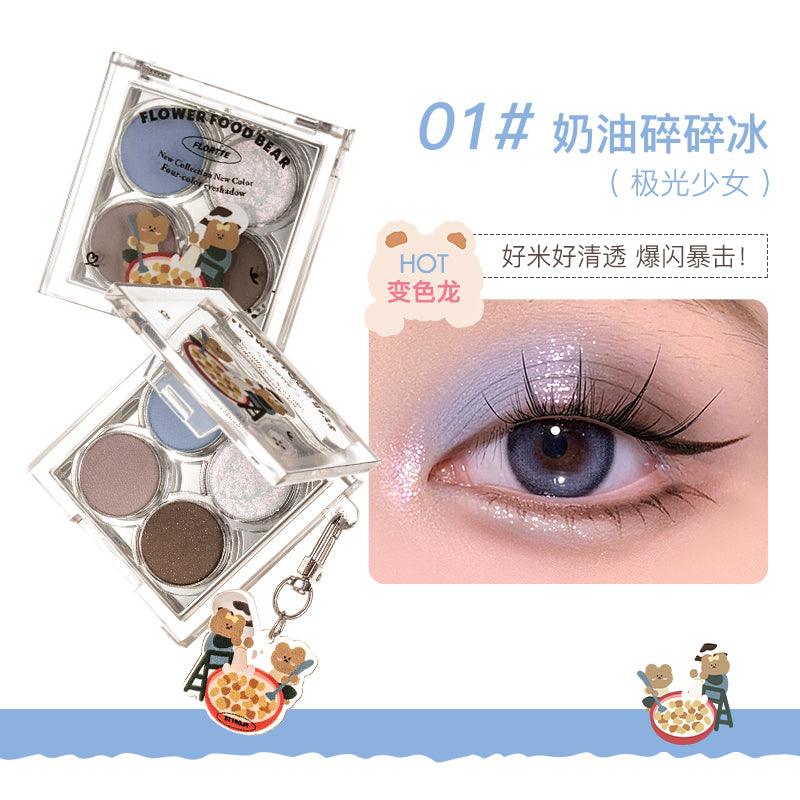 Flortte Flower Food Bear Four-Color Eyeshadow FLT059 - Chic Decent