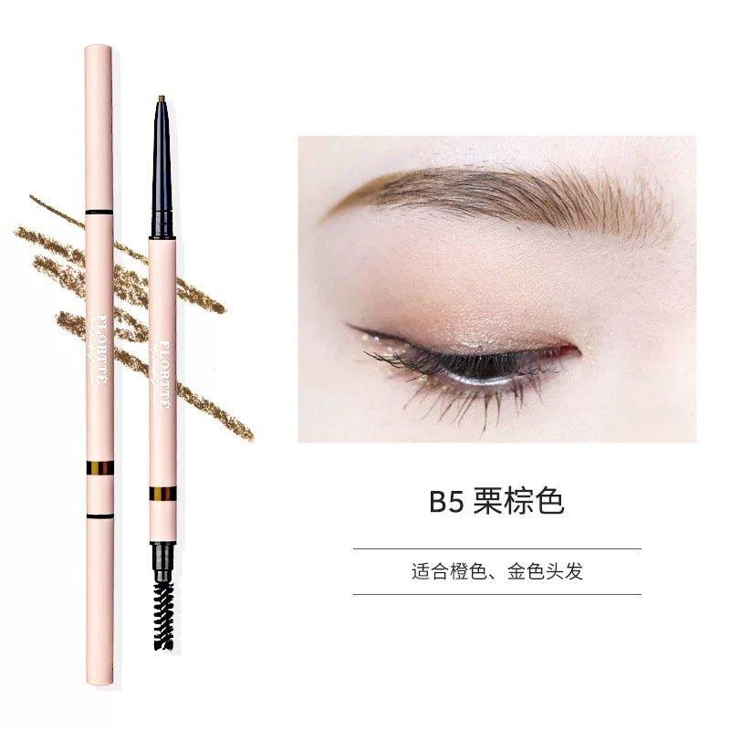 Flortte Dual Ends Eyebrow Pencil for Beginners B1-B5 0.3g