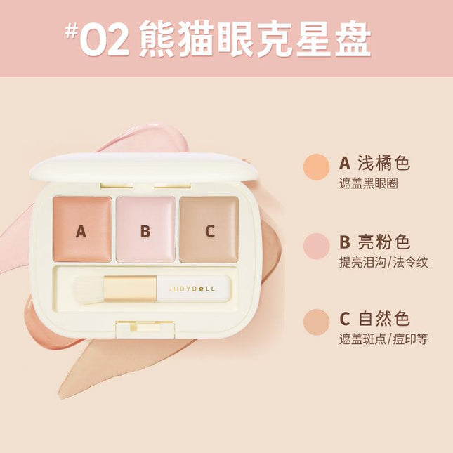 Judydoll Moisturizing Three-Color Concealer Palette JD091 - Chic Decent