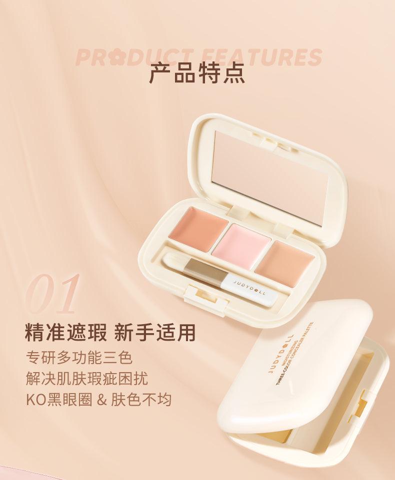 Judydoll Moisturizing Three-Color Concealer Palette JD091 - Chic Decent