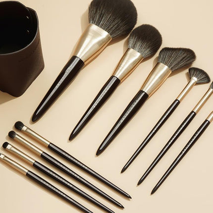 Rownyeon GSH Portable Makeup Fiber Brush 10-in-Set RY005 - Chic Decent